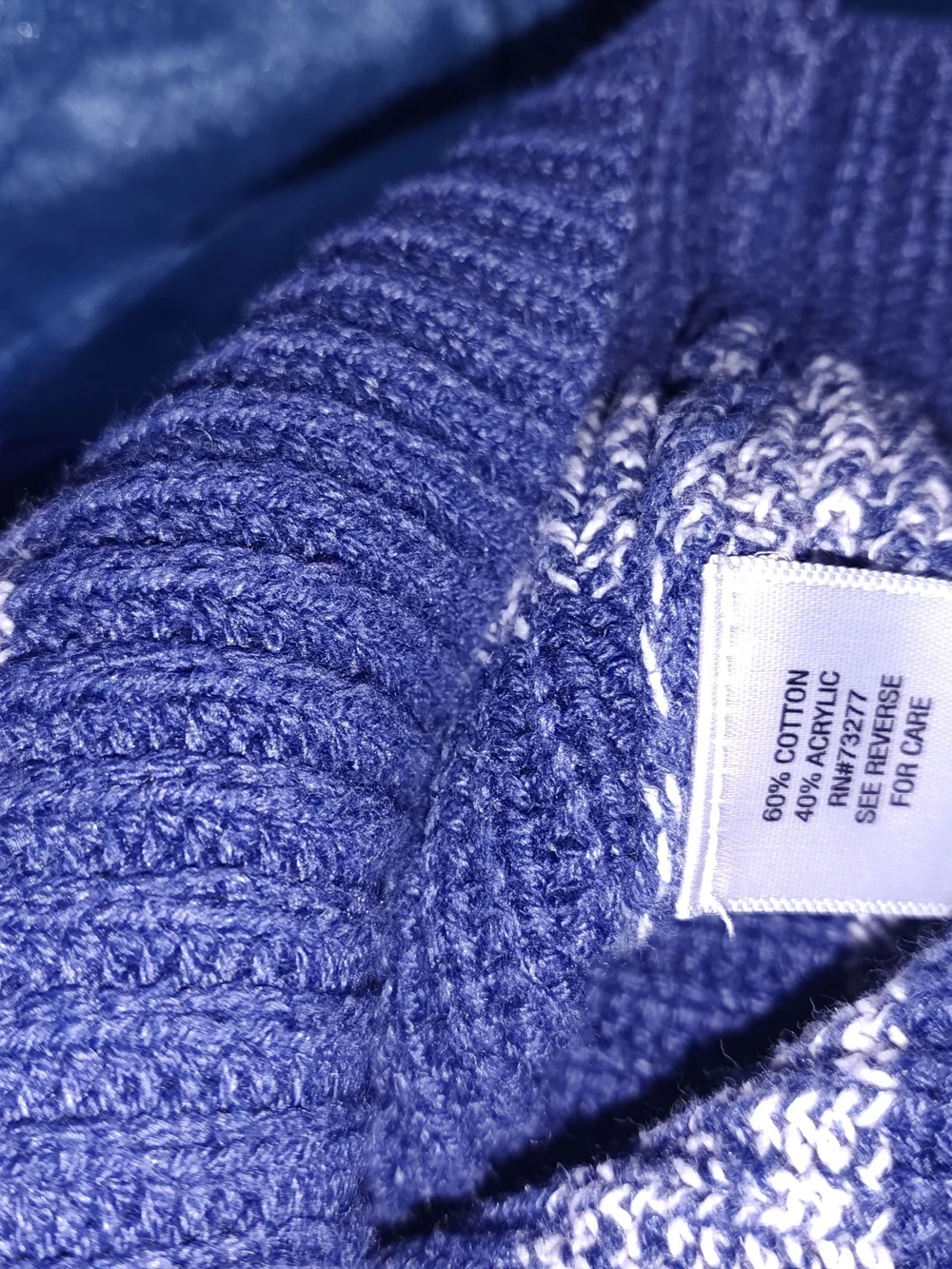 croft & barrow Women's L Navy and White Striped Crew Neck Sweater